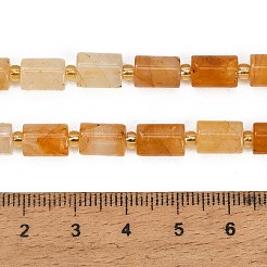 Natural Yellow Hematoid Quartz/Golden Healer Quartz Beads Strands&nbsp;GG-CBA5B6F-F01-01