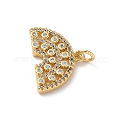 Brass Micro Pave Cubic Zirconia Pendants&nbsp;KK-D502-29A-G