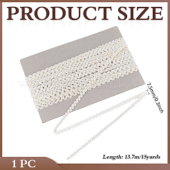 15 Yards Polyester Metallic Elastic Lace Trim&nbsp;OCOR-WH0082-151A