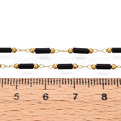 Handmade Seed Beads Column Link Chains&nbsp;CHS-T006-33G