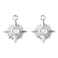 Non-Tarnish 304 Stainless Steel Pendant Cabochon Settings&nbsp;STAS-L269-071P