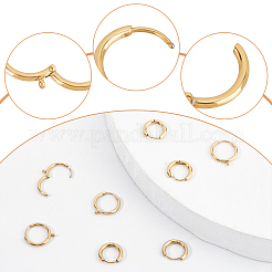 4 Pairs 2 Style 304 Stainless Steel & 316 Surgical Stainless Steel Huggie Hoop Earring&nbsp;STAS-BBC0001-08