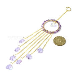 Glass Star Pendant Decorations&nbsp;HJEW-JM01113-05