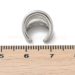 304 Stainless Steel Two-layer C-Shaped Cuff Earrings&nbsp;EJEW-M073-10PG-02