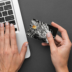 プラスチック製の防水カードステッカー  銀行カードの装飾用の粘着カードスキン  長方形  ドラゴン  140x190mm&nbsp;STIC-WH0032-093