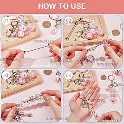 Valentine's Day DIY Iron Bar Beadable Keychain Making Kit&nbsp;DIY-SC0025-95