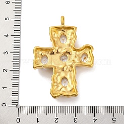 304 Stainless Steel Micro Pave Cubic Zirconia Pendants&nbsp;STAS-Z096-01G-01