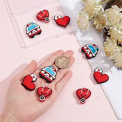 9Pcs 3 Style Hospital Theme Food Grade Eco-Friendly Silicone Focal Beads&nbsp;SIL-CA0001-35