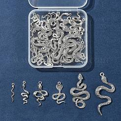 32Pcs 6 Styles Tibetan Style Alloy Pendants&nbsp;FIND-FS0003-79