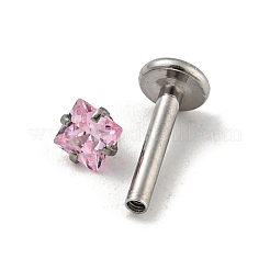 304 Stainless Steel Threaded Flatback Earrings&nbsp;LS-EJEW-NH0001-01D-01