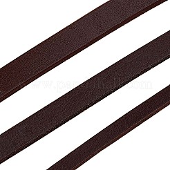 平牛革紐  ジュエリー作りのための  ココナッツブラウン  5x3mm&nbsp;WL-GF0001-09D-02