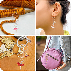 Alloy Crystal Rhinestone & Resin Ballet Dancer Girl Keychain&nbsp;KEYC-YW00228-01
