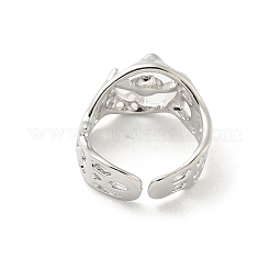 Brass Open Cuff Ring Settings&nbsp;KK-G518-08P-01