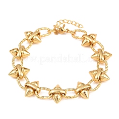 Punk 304 Stainless Steel Spiked Link Chain Bracelets for Women&nbsp;SA-H001-21G