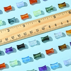 グラデーションカラー透明アクリルビーズ250個  竹の共同  ミックスカラー  12.5x7.5mm  穴：1.8mm&nbsp;OACR-FS0001-93