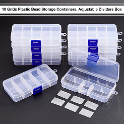 10 Grids Plastic Bead Storage Containers&nbsp;CON-WH0086-053A