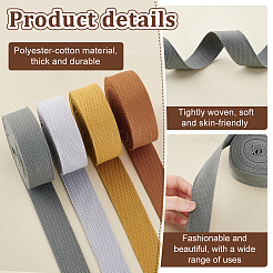 4 Rolls 4 Colors Polycotton Ribbon&nbsp;OCOR-PH0004-81B