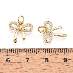 Brass Micro Pave Cubic Zirconia Charms&nbsp;KK-N257-43G