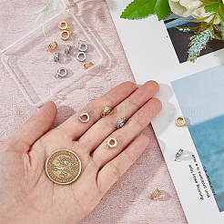 16Pcs 4 Style Brass Micro Pave Cubic Zirconia Tube Bails&nbsp;KK-FH0007-20