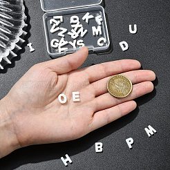 26Pcs 26 Styles Natural Freshwater Shell Letter Charms&nbsp;BSHE-YW0001-15