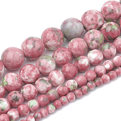 Dyed Natural Ocean White Jade Round Bead Strands&nbsp;G-R295-8mm-12
