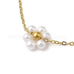 304 Stainless Steel & Plastic Pearl Link Chain Necklaces for Women&nbsp;NJEW-K383-04C-G