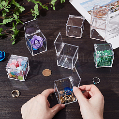 30Pcs Square Transparent PS Plastic Minifigures Display Cases&nbsp;ODIS-GA0001-85