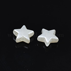 ABSプラスチックパール調ビーズ  スター  貝殻色  7x8x3mm  穴：1.5mm  約624個/50g&nbsp;X-KY-S170-03-A01