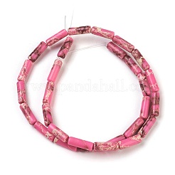 合成インペリアルジャスパービーズ連売り  染め  コラム  ミックスカラー  13~15x4.5mm  穴：1mm  約28~29個/連  14.96インチ（38cm）&nbsp;G-L496-A