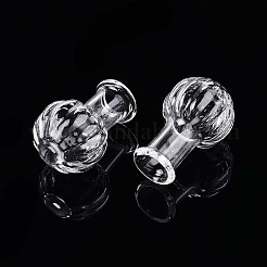 ガラスボトル  ビーズの容器  カボチャ  透明  2.45~2.6x1.6~1.75cm  穴：6mm&nbsp;AJEW-N002-06