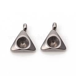 Tarnish Resistant 201 Stainless Steel Pendants Rhinestone Settings&nbsp;STAS-L244-32P