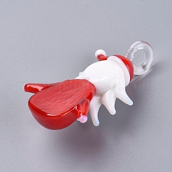 Christmas Theme Handmade Lampwork Pendants Sets&nbsp;LAMP-J093-02