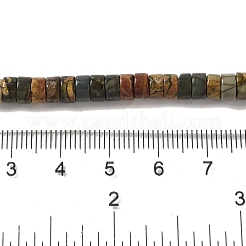 天然ピカソジャスパービーズ連売り  ディスク  ヒシビーズ  5~5.5x3mm  穴：1mm  約135個/連  15.94''（40.5センチメートル）&nbsp;G-Q161-D01-01