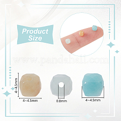 1連売り天然花アマゾナイトビーズ連売り  多面カット  キューブ  4~4.5x4~4.5x4~4.5mm  穴：0.8mm  約94~95個/連  15.16''~15.35''（38.5~39センチメートル）&nbsp;G-OC0005-47