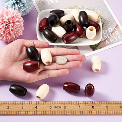 60Pcs 3 Colors Wooden Beads&nbsp;WOOD-CD0001-12