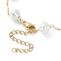 ABS Plastic Imitation Pearl Beaded Chain Bracelet&nbsp;BJEW-JB09421