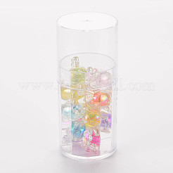 コーンポリスチレンビーズ貯蔵容器  ジュエリービーズ用小さなアクセサリー  透明  8x3.5cm&nbsp;CON-N011-004