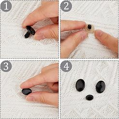 Resin Doll Craft Eyes and Noses with Washers&nbsp;DIY-WH0209-04