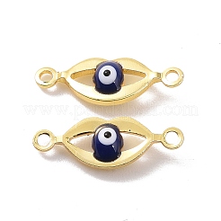Brass Enamel Connector Charms&nbsp;KK-J302-10G