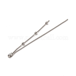 Brass Snake Chain & Ball Chain Ear Nuts&nbsp;KK-G510-16P