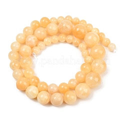 Natural Yellow Jade Graduated Beads Strands&nbsp;GG-CBA2AE1-A02