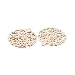 Brass Filigree Pendants&nbsp;KK-B064-08KCG