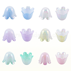 480Pcs 6 Colors Plastic Bead Caps&nbsp;FIND-SC0017-30