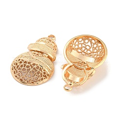 Rack Plating Brass Hollow Pendants&nbsp;KK-P244-09KCG