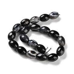 天然の瑪瑙ビーズ連売り  縞瑪瑙ビーズ  染め＆加熱  菱形  19~21x16~17mm  穴：1.6mm  約19個/連  15.47''（39.3センチメートル）&nbsp;G-NH0019-D04-04