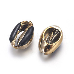 Electroplated Cowrie Shell Beads&nbsp;BSHE-G019-01G-F