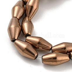Electroplated Synthetic Magnetic Hematite Beads Strands&nbsp;G-Z032-B01-02D