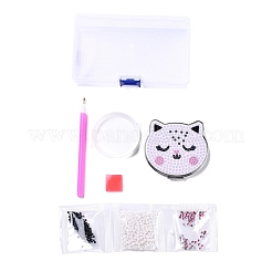 DIY Cat Special Shaped Diamond Painting Mini Makeup Mirror Kits&nbsp;DIY-P048-02