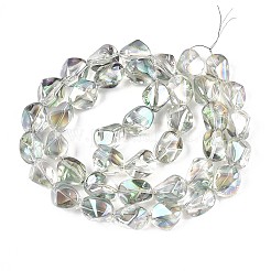 Electroplate Transparent Glass Beads Strands&nbsp;EGLA-N017-02D