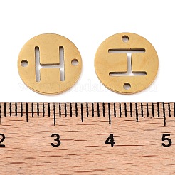 PVD Vacuum Plating 201 Stainless Steel Hollow Flat Round Links&nbsp;FIND-R149-03H-G